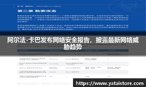 阿尔法-卡巴发布网络安全报告，披露最新网络威胁趋势
